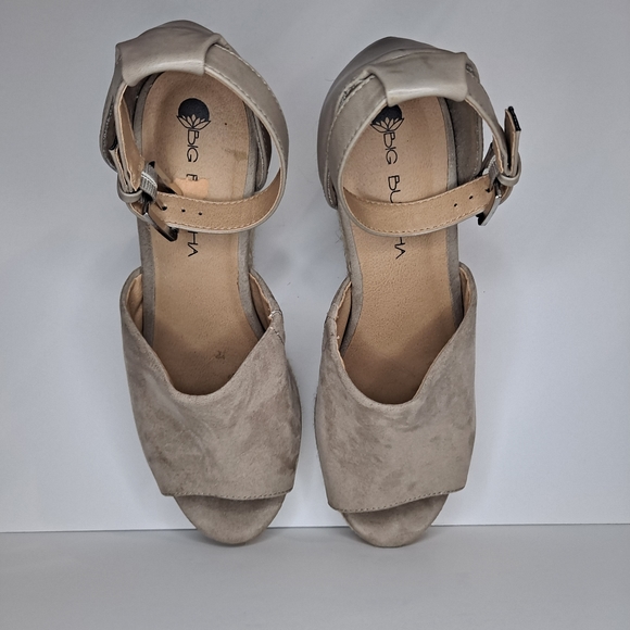 Big Buddha grey ankle strap wedge espadrille - Picture 6 of 13